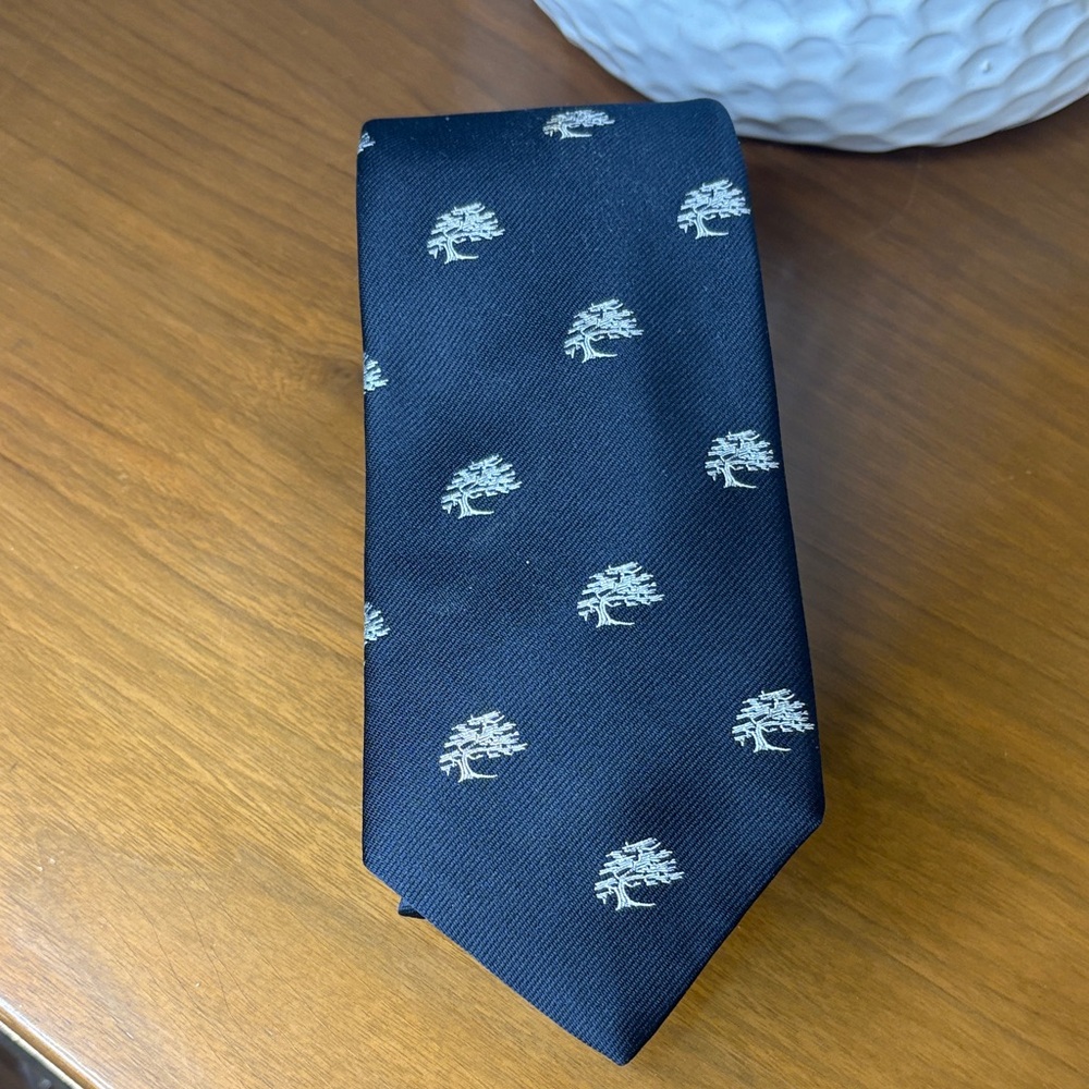Robert Talbott Carmel By The Sea Blue Tie with Tree Motif